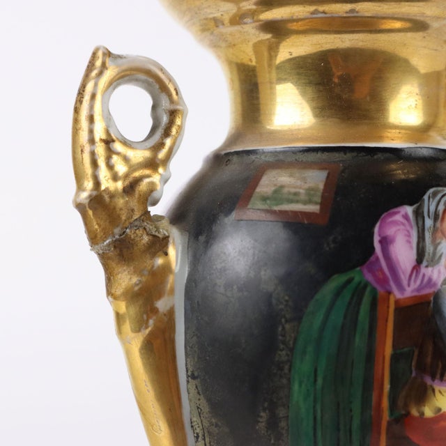 Empire Style Porcelain Vases, Set of 2 For Sale - Image 6 of 12