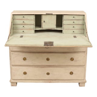 Swedish Gustavian Style Painted Secretary Desk, 19th Century For Sale