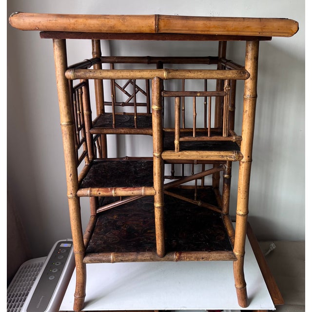 Antique Chinoiserie Bamboo Aesthetic Movement Table For Sale - Image 4 of 7