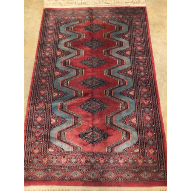 Mediterranean Vintage Handmade Wool Pile Rug. 3'2"x 4'10" For Sale - Image 3 of 13
