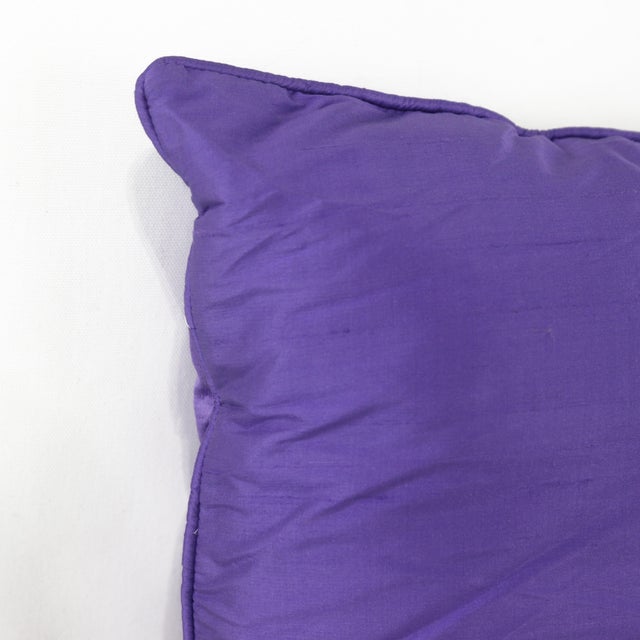 Purple Embroidered Decorative Pillow With Infinity Motif For Sale In New York - Image 6 of 10