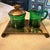 Art Deco Vintage Paden City Emerald Glow Sugar, Creamer & Metal Tray - Star Cut Pattern For Sale - Image 3 of 11