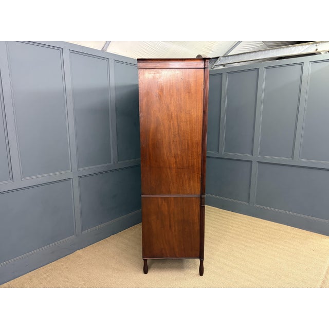 Georgian Inlaid Mahogany Linen Press, 1824 For Sale - Image 15 of 18