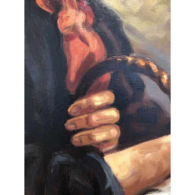 Alberto Cecconi, Woman with a Basket of Apples, Oil on Canvas, 1960s, Framed For Sale - Image 7 of 12