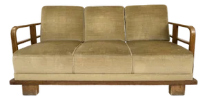 Three-Seater Sofa attributed to Ferenc Fürst for Lajos Kozma Budapester Werkstätte, 1930