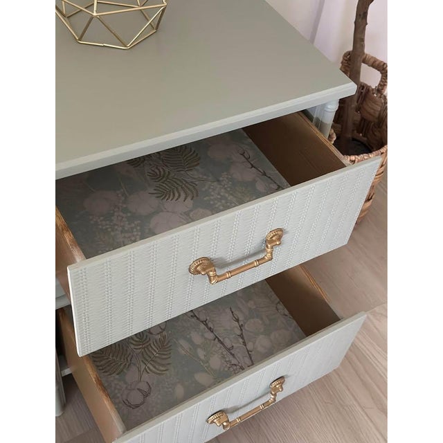 1960s 1960s Sage Green-Blue Nightstands Refinished (Style of Henry Link), A Pair For Sale - Image 5 of 6