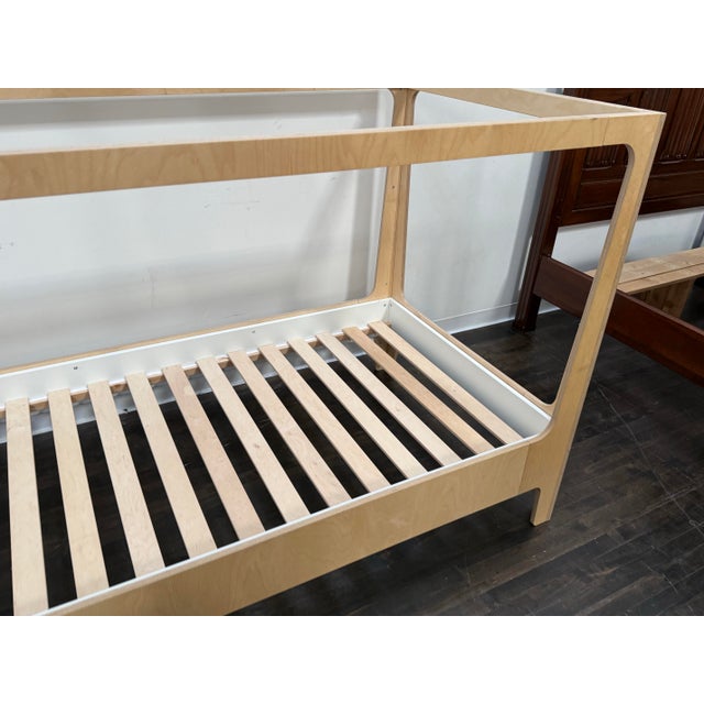 Brown Twin Size Oeuf Perch Nest Bed Frame For Sale - Image 8 of 12