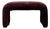 Mid 20th Century Postmodern Burgundy/Mauve Upholstered Curved Bench Vintage Sculptural Seating For Sale