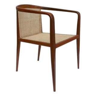 Armchair in Hardwood & Cane, John Graz, 1950s For Sale
