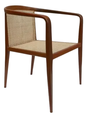 Armchair in Hardwood & Cane, John Graz, 1950s