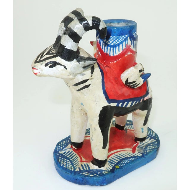 Ceramic Mexican Folk Art Animal Candle Holders, Set of 3 For Sale - Image 10 of 13