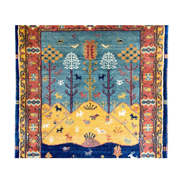 Mid-20th Century Persian Bidjar Pictorial Rug For Sale - Image 14 of 14
