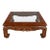 Vintage Chinoiserie Ming Style Chow Leg Carved Square Coffee Table by Casa Bique Ltd & Attr to Robert Marcius For Sale