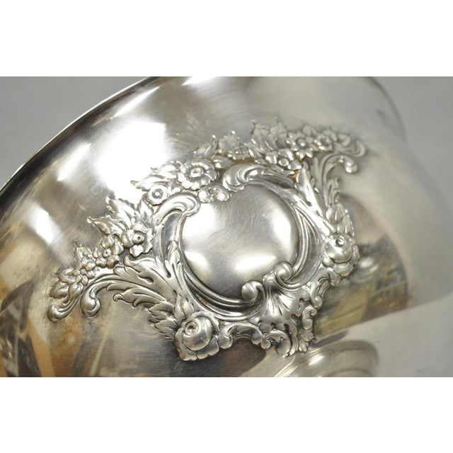 Vintage Leonard Victorian Silver Plated Punch Bowl Champagne Chiller Ice Bucket For Sale - Image 9 of 12