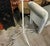 Metal Tall Vintage White Metal Standing Candelabra For Sale - Image 7 of 7