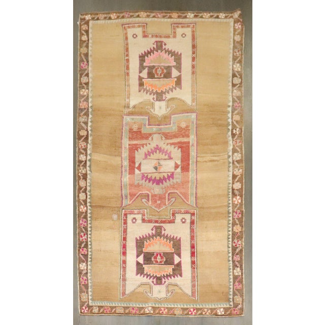 Textile Zabihi Collection Geometric Tribal Turkish Gallery Runner For Sale - Image 7 of 9