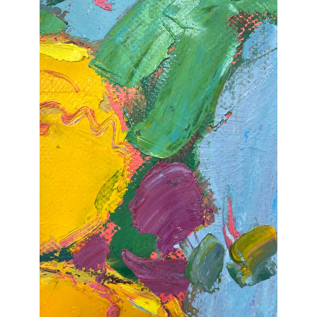 Contemporary Impressionist Floral Oil Painting on Canvas, 36" X 36" For Sale - Image 9 of 10