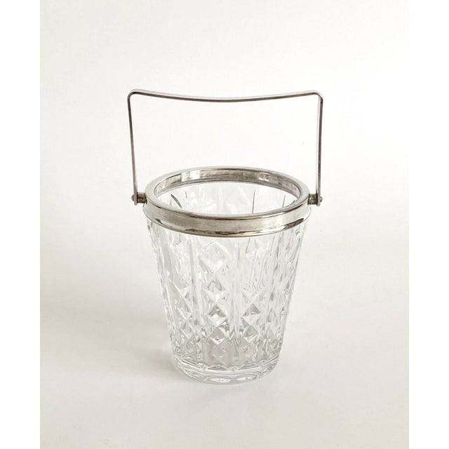 Metal 1980s Italian Silver Rimmed Ice Bucket For Sale - Image 7 of 7