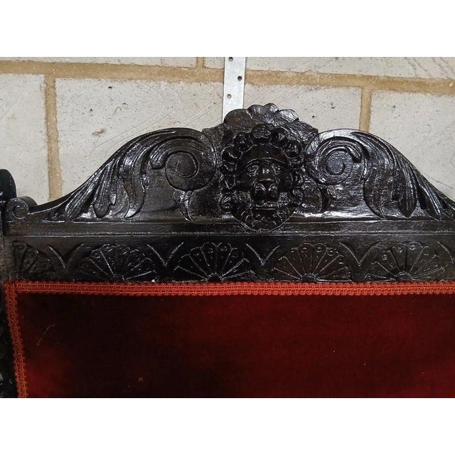Antique 19th Century Victorian Carved Oak Throne Chair For Sale - Image 9 of 11