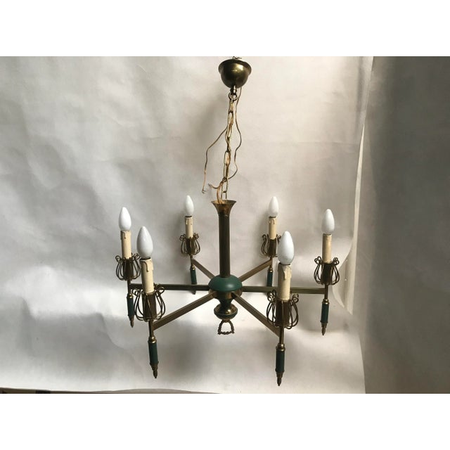 1950s Art Deco Chandelier, 1950s For Sale - Image 5 of 18