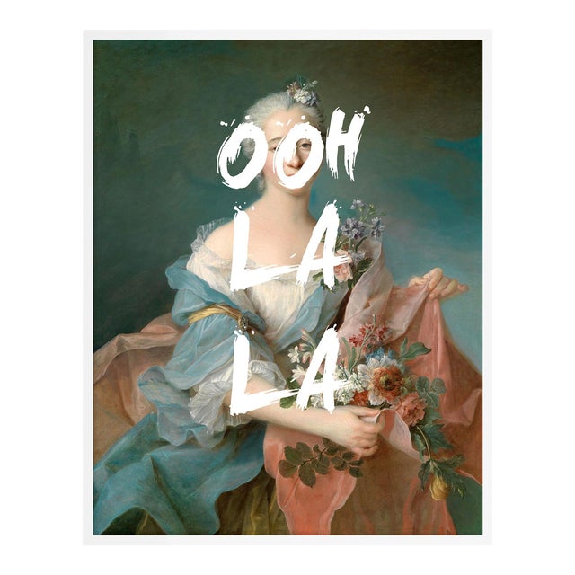 Ooh La La by Lara Fowler in White Framed Paper, Small Art Print For Sale