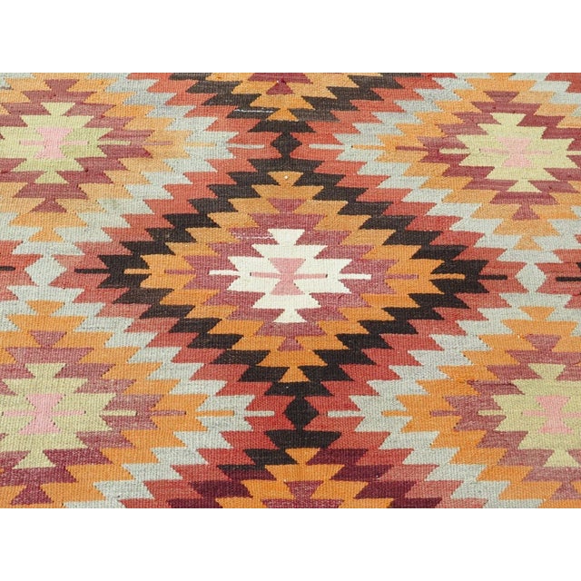 1960s 1960s Vintage Turkish Kilim Rug - 67"x99" For Sale - Image 5 of 12