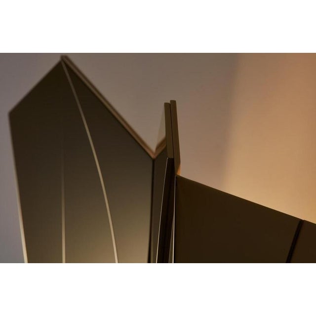 Contemporary Geometric Cross Bitume 02 Wall Lamp by Jennifer Midoz For Sale - Image 3 of 8