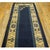 Chinese Navy Blue Classic Greek Key Antique Peking Chinese Knotted Hallway Runner Rug For Sale - Image 3 of 10