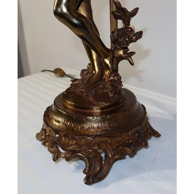 The Flute Player Lamp from Auguste Moreau, 1890s For Sale - Image 16 of 18