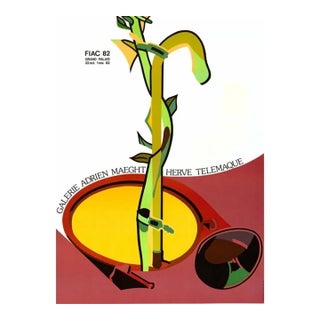 Herve Telemaque Lithograph Poster Fiac 1982 For Sale