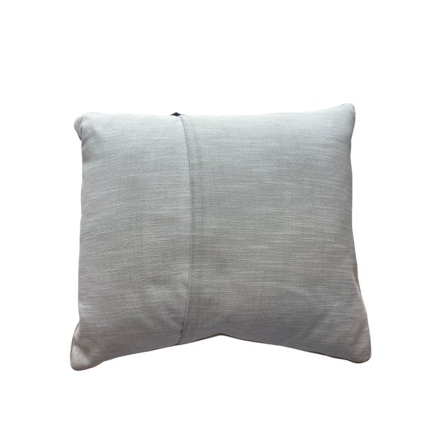 American Campanelle Fortuny Pillow in Blue/Silvery Gold For Sale - Image 3 of 3
