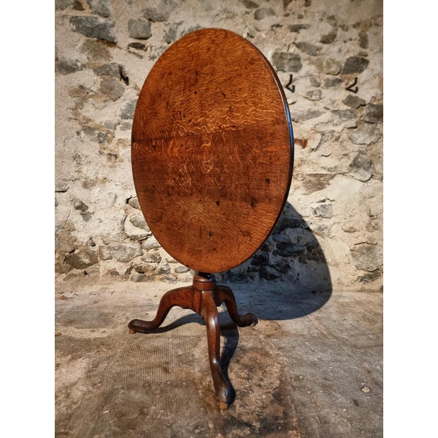 Georgian Oak Tilt-Top Tripod Table, England, 1800 For Sale - Image 16 of 16