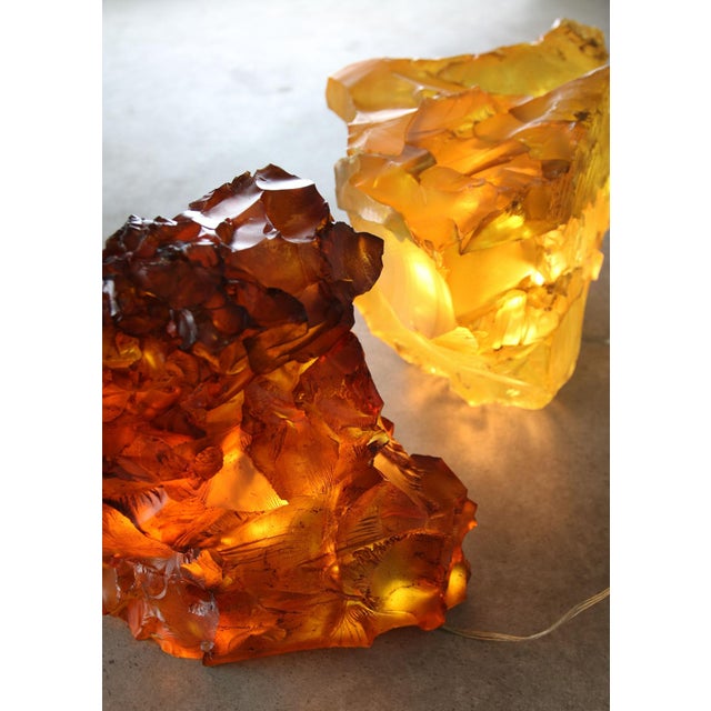 Red Vintage Italian Sculptural Orange Lamp, 1970s For Sale - Image 8 of 14