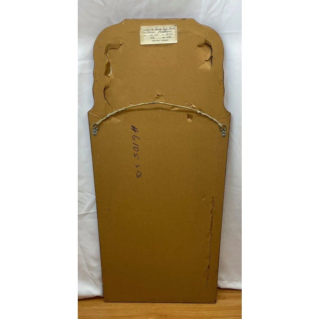 Red Lacquered Pagoda Style Mirror From Gumps For Sale - Image 4 of 5