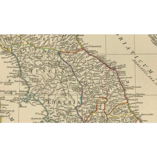 Antique Map of Ancient Italy, 1818 For Sale - Image 4 of 18