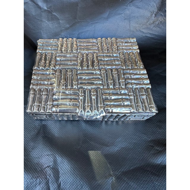 1960’s Silverplate Bamboo Trinket Box For Sale In Nashville - Image 6 of 9