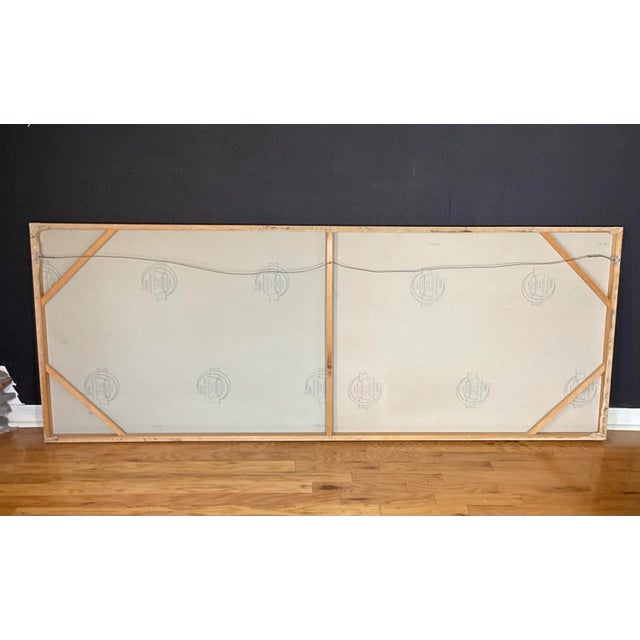 Vintage Large African Batik on Stretcher Artist Signed Wall Art Giraffes and Kudus For Sale - Image 4 of 13