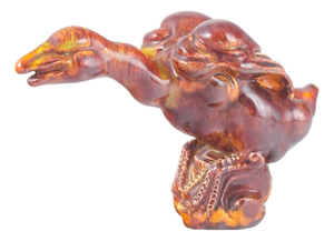 European Studio Pottery Bird Figurine in Glazed Stoneware, Late 20th Century