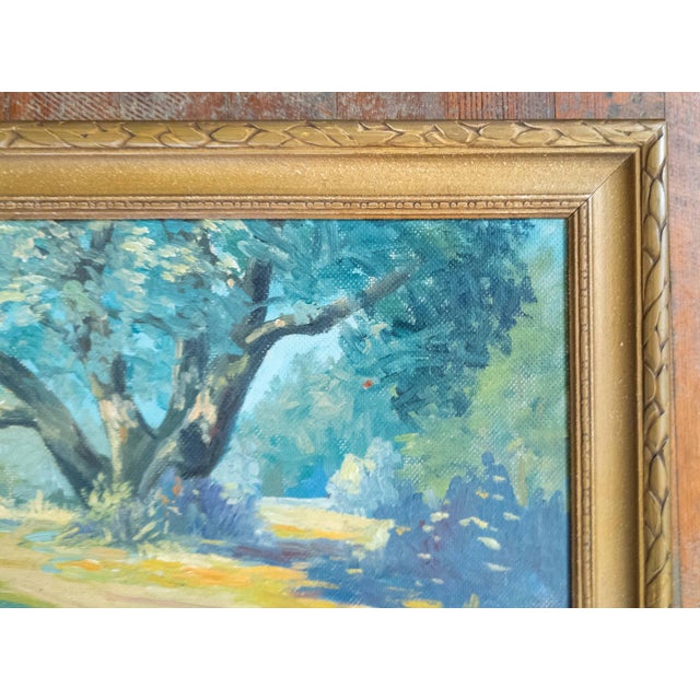 Mid-Century American Impressionist Plein Air Landscape Painting, Signed For Sale - Image 4 of 9