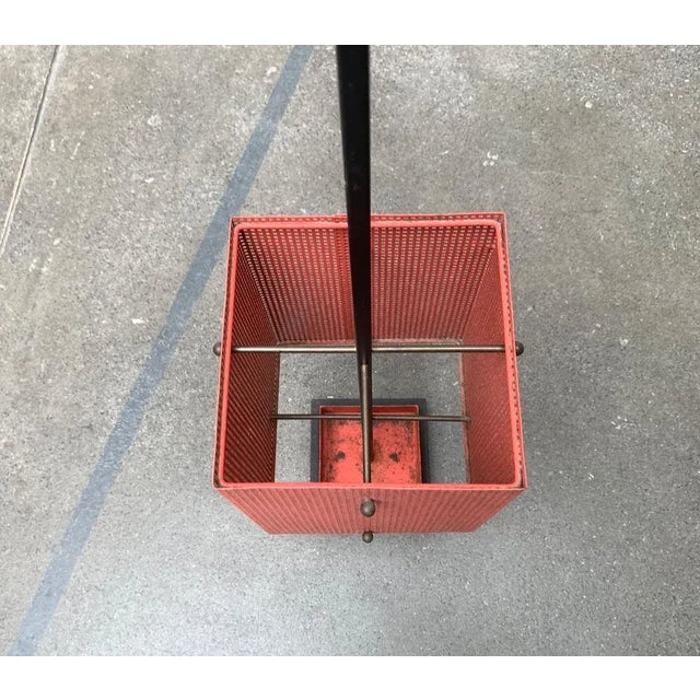 Minimalist Perforated Steel Umbrella Stand, 1960s For Sale - Image 13 of 18