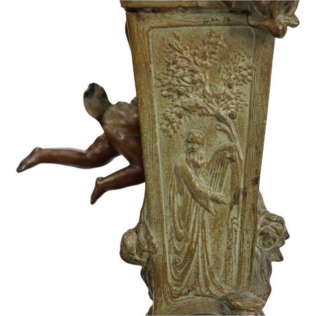 19th Century Art Nouveau Carmen & Mignon Bronze Figures on Plinths - Pair For Sale - Image 13 of 14