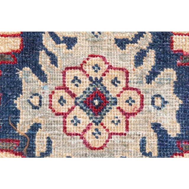 Antique Persian Tabriz Botanic Red, Yellow Handmade Wool Rug For Sale - Image 11 of 12