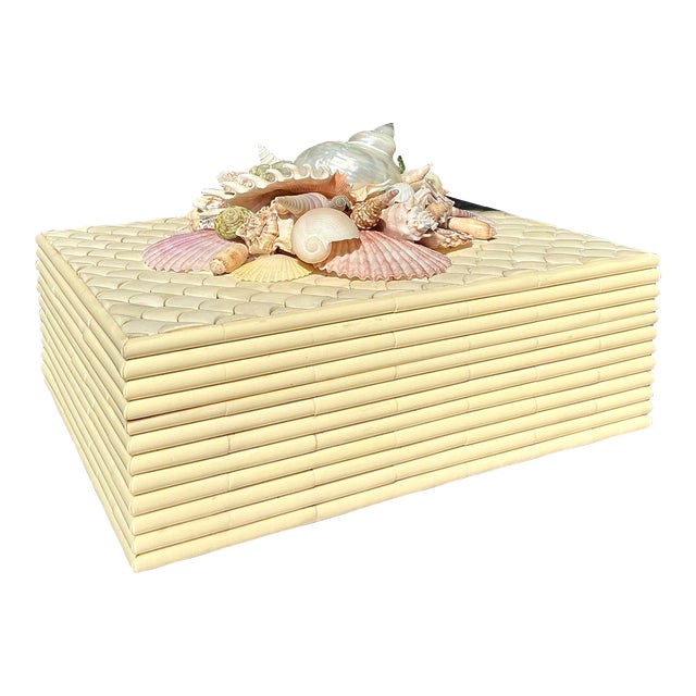 Vintage Coastal Shell Box For Sale
