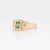 Demantoid Ring With Natural Diamond Accents: 14k Solid Gold, Emerald Cut 6x4mm For Sale - Image 4 of 7