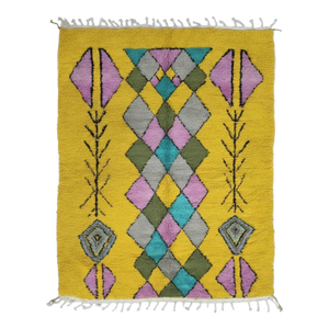 Tribal Moroccan Yellow Rug - 8.3 X 6.2 Ft