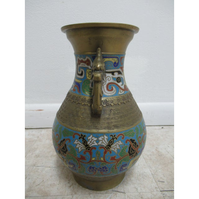 1960s Asian Cloisonne Vase/Urn For Sale In Philadelphia - Image 6 of 12