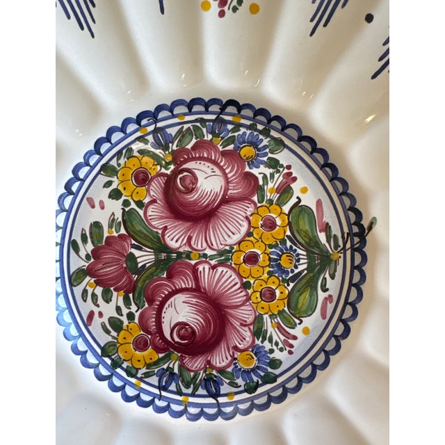Italian Italian Grotesque & Floral Motif Vintage Plate Collection - Set of 6 For Sale - Image 3 of 11
