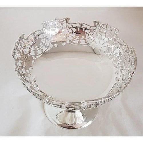 Vintage Sterling Silver Tazza Fruit Bowl from Harrison Brothers & Howson, 1926 For Sale - Image 15 of 18