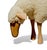 Equal parts iconic and adorable large life-size grazing sheep sculpture or stool in the style of Lalanne. This sheep...