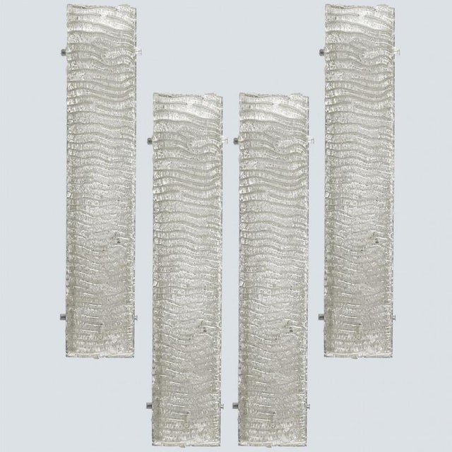 Structured Glass and White Metal Wall Light from Kaiser Leuchten, 1960s For Sale - Image 11 of 16